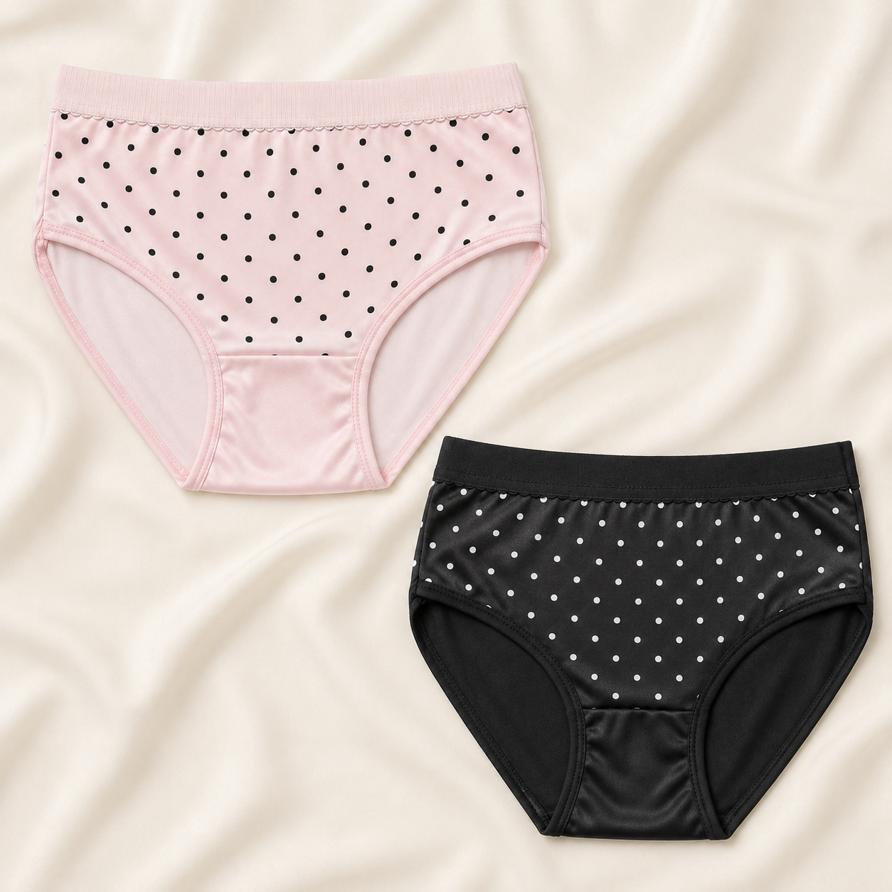 Wania Polka Dot Comfort Briefs – Wide Elastic Waistband | Everyday Wear