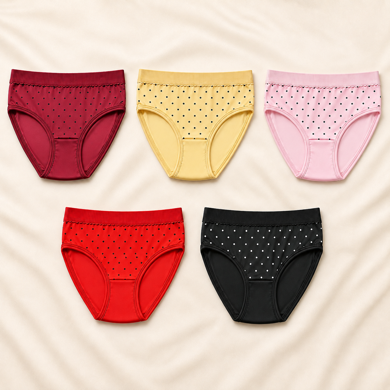 Wania Polka Dot Comfort Briefs – Wide Elastic Waistband | Everyday Wear