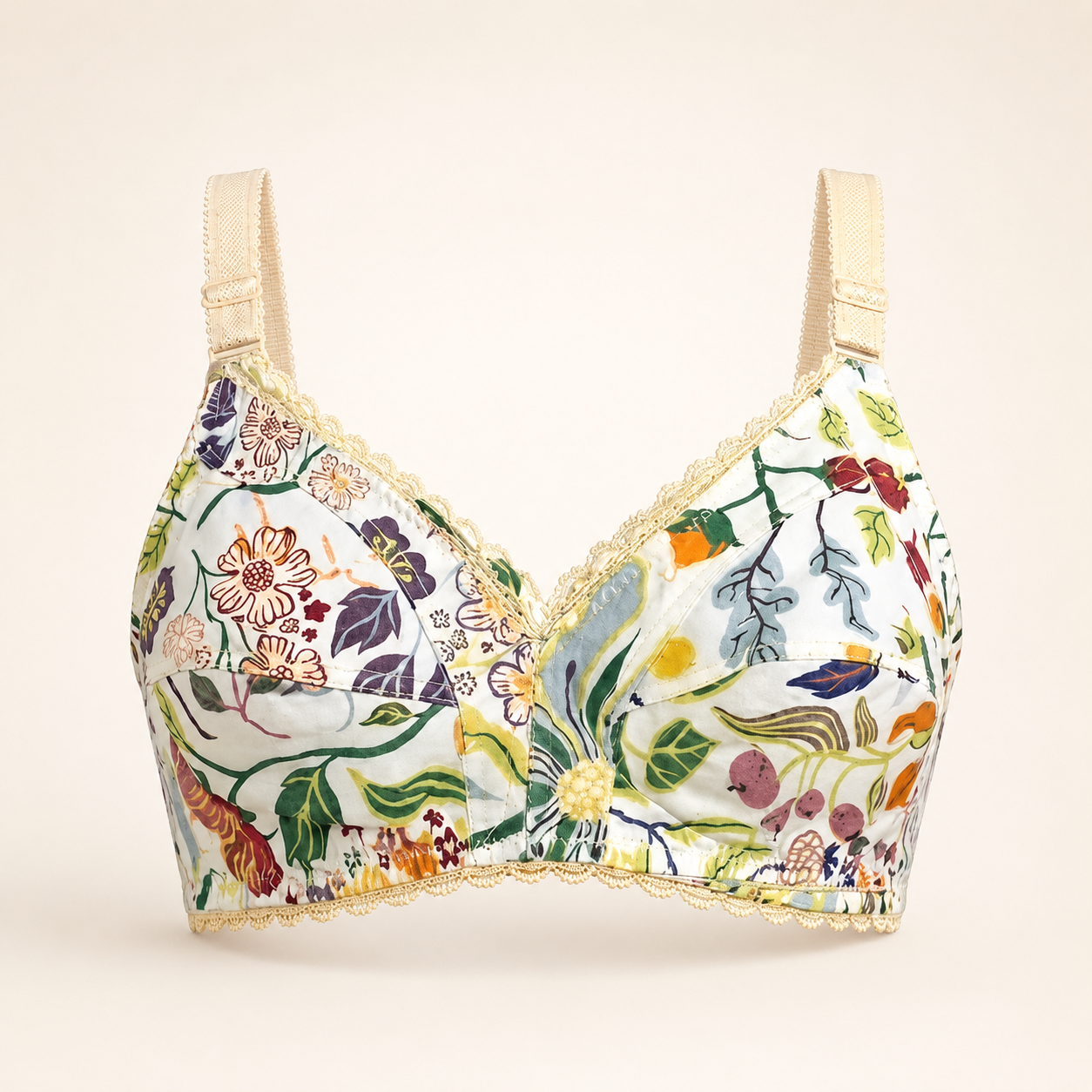 Wania Women’s Floral & Abstract Printed Daily Wear Cotton Bra Collection – Pack of 5