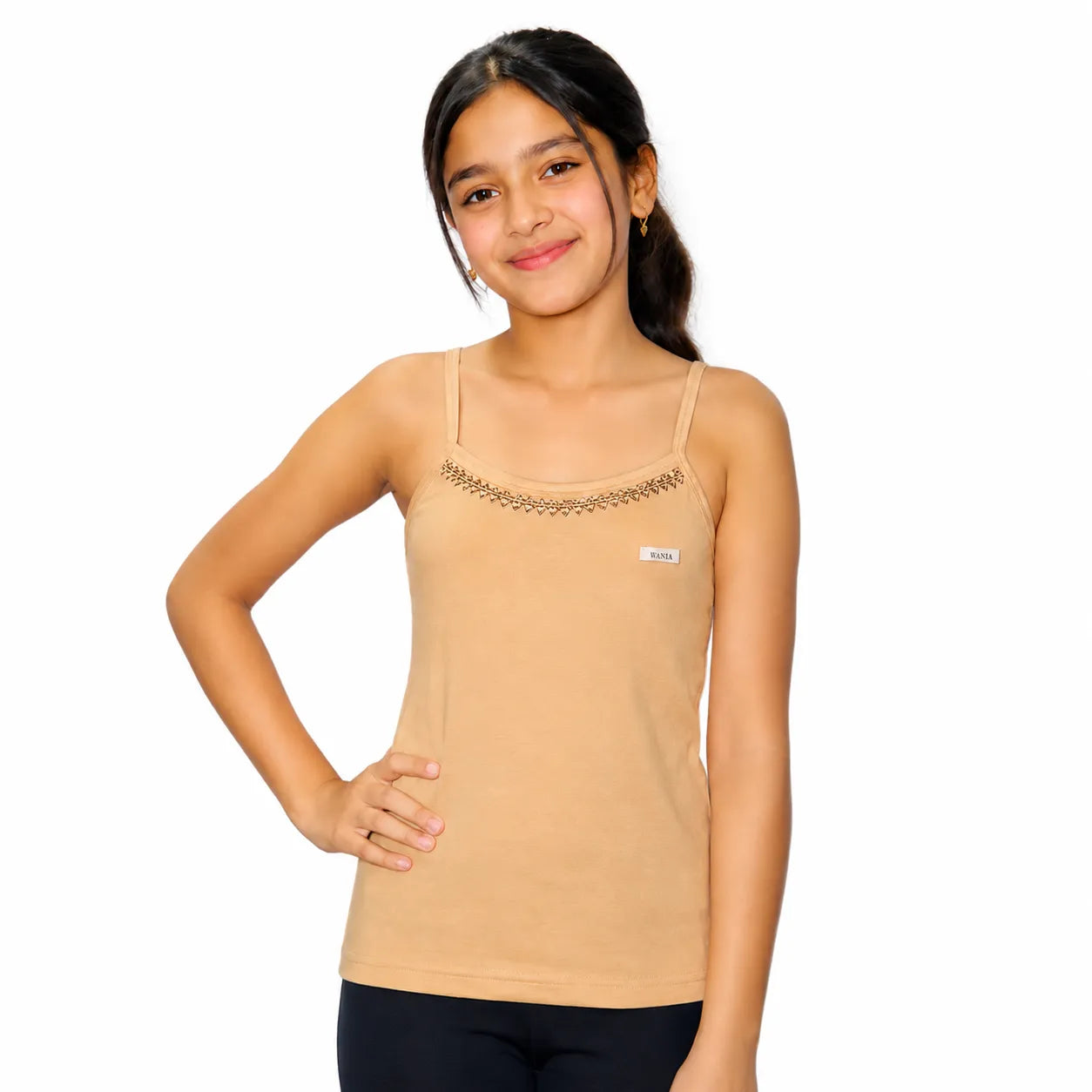 3-Pack Stretchable Cotton Camisole Tank Tops – Innerwear Set for Women & Girls