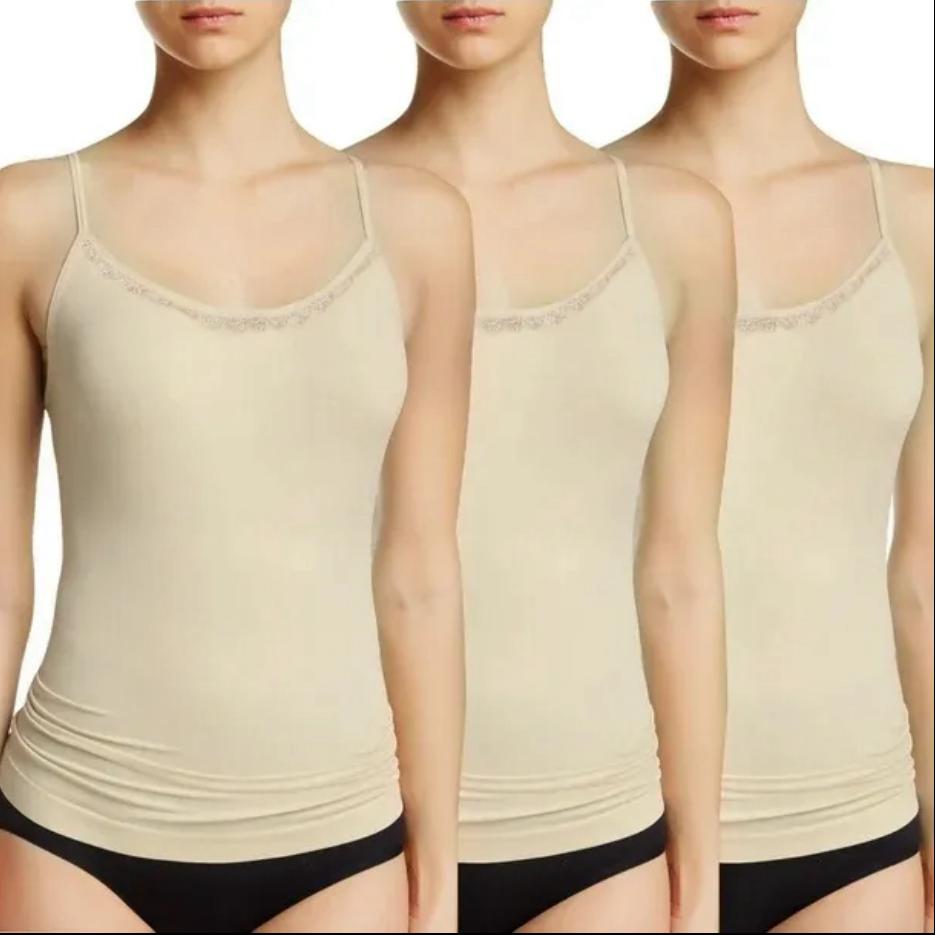 Pack of 3 Soft Cotton Camisole Tank Tops for Girls & Women