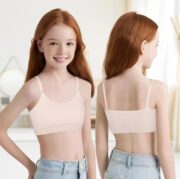 pack of 3 cotton printed adjustable and stretchable non padded bra vests for girls teenage girls under 15 year