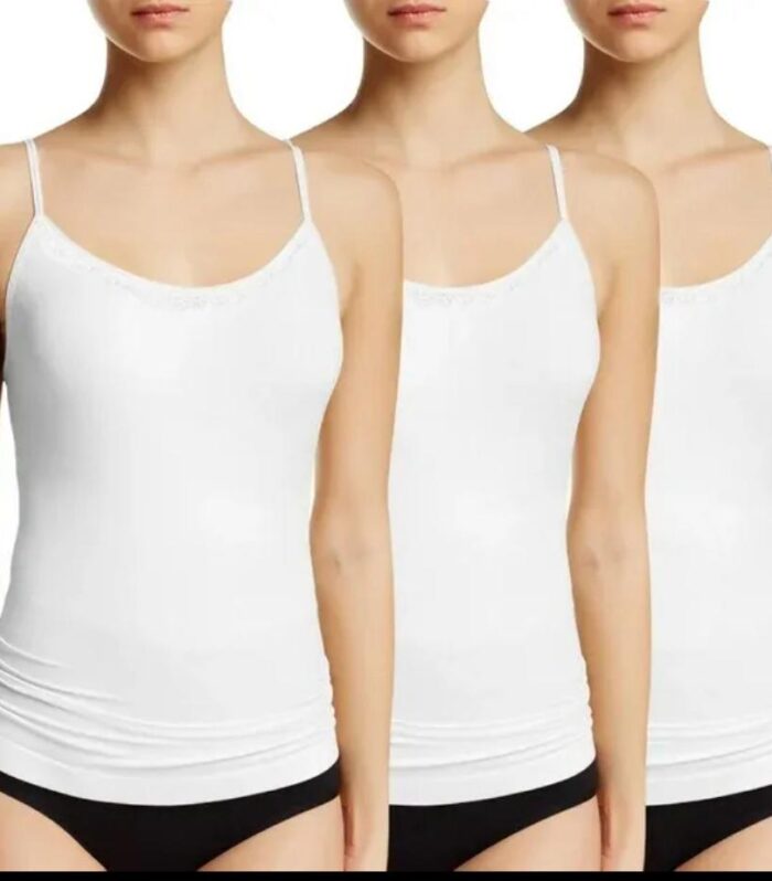 Pack of 3 Soft Cotton Camisole Tank Tops for Girls & Women